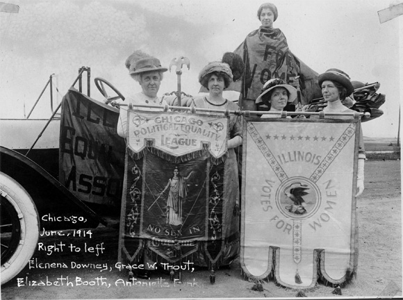 Antoinette Funk and others at a demonstration