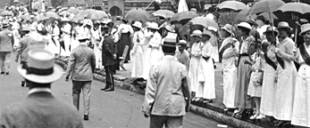 Golden Lane Demonstration.  C.C. Catt Albums, Bryn Mawr College Library