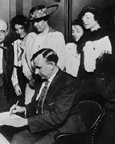 Ceremony ratifying the 19th Amendment in Tennessee. C.C. Catt Albums, Bryn Mawr College Library